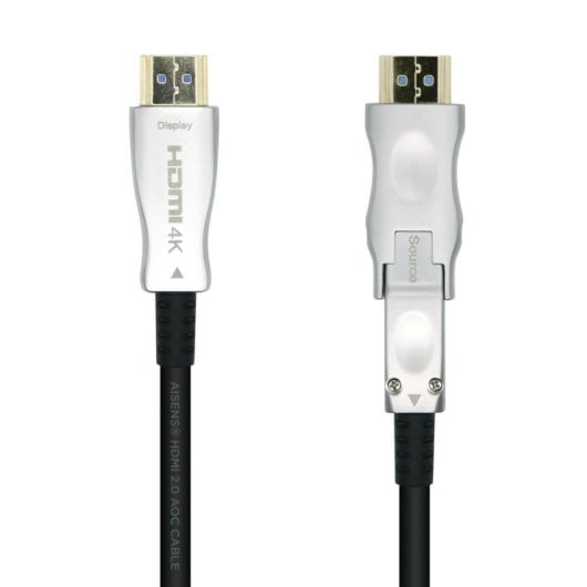 HDMI-Kabel AISENS A148-0513 40m V2.0 AOC Premium Highspeed Ethernet Micro-Stecker Schwarz