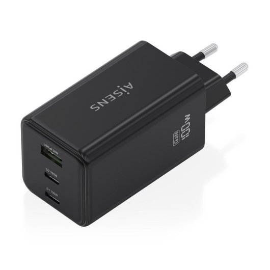 Ladegerät AISENS ASCH-100W3P052-BK 100W 2xUSB-C 1xUSB-A GaN Ladegerät