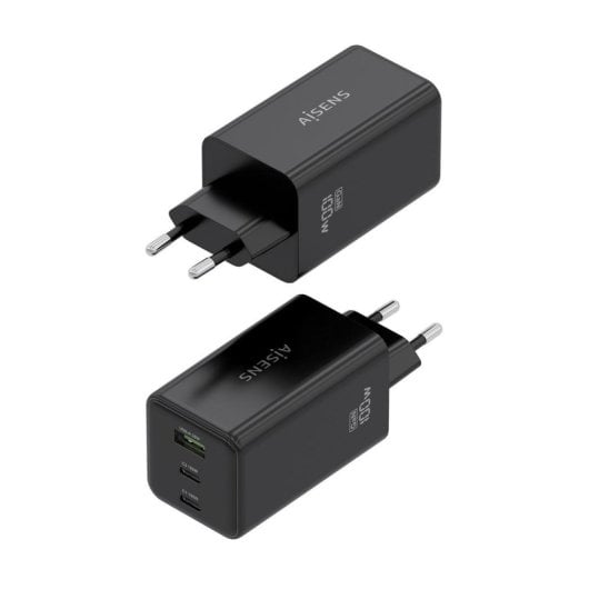 Ladegerät AISENS ASCH-100W3P052-BK 100W 2xUSB-C 1xUSB-A GaN Ladegerät