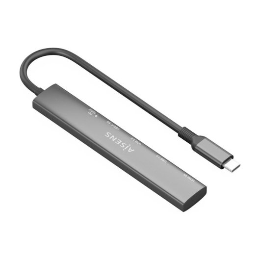 Dock USB-C AISENS ASUC-5P022-GR 1x HDMI 2x USB-A 1x USB-C Datos 1x USB-C PD 100W Gris 15cm
