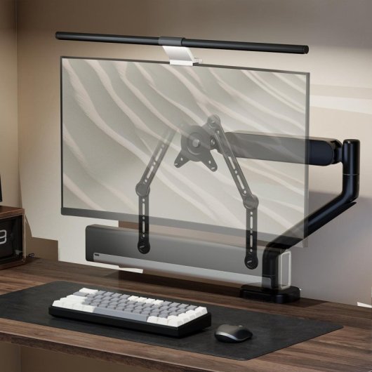 Soporte barra de sonido AISENS SPK03U-375 acero negro compatible VESA 15kg 493mm