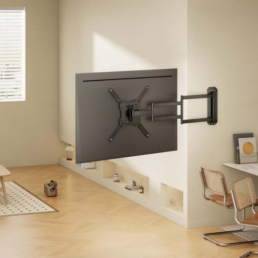 Soporte de Pared Aisens WT65TSLE-385 Giratorio Inclinable Nivelable 23-65" VESA 400x400mm Acero 35kg Negro