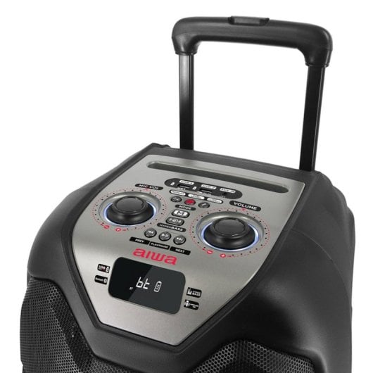 Altifalantes Aiwa Portátil Bluetooth 50W RMS 400W PMPO com Microfone VHF e Roda