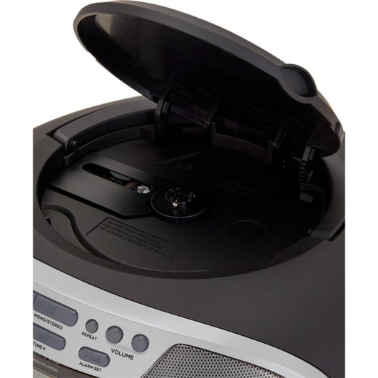 Boombox Aiwa BBTU-400SL 6W Bluetooth v5.0 CD/MP3/FM PLL USB Extended Bass Plateado