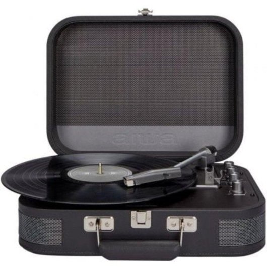 Tocadiscos Aiwa VPX-1951TN 4,4W RMS Bluetooth 5.0 Tracción Correa USB-MP3 Vintage