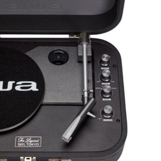 Tocadiscos Aiwa VPX-1951TN 4,4W RMS Bluetooth 5.0 Tracción Correa USB-MP3 Vintage