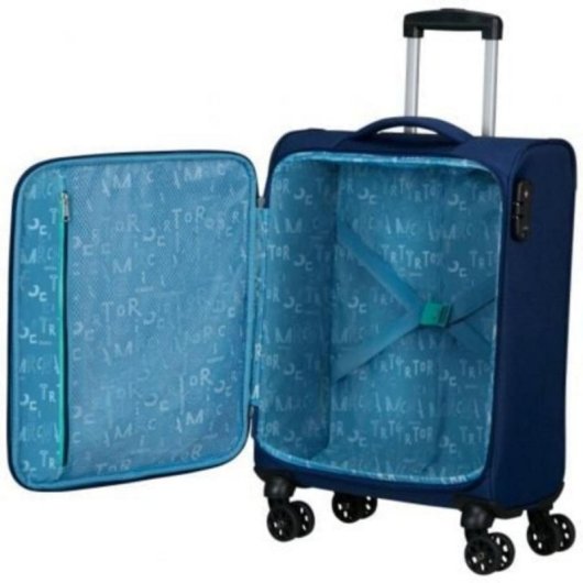 Maleta de cabina American Tourister Sea Seeker Spinner 55cm 36L TSA 4 ruedas Combat Navy