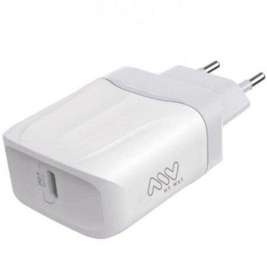 Chargeur mural Myway LL-T219 USB-C Power Delivery 20W blanc compact