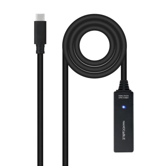 Cable Alargador USB Tipo-C Nanocable 10.01.1311 5m 3.2 Gen1 Amplificador