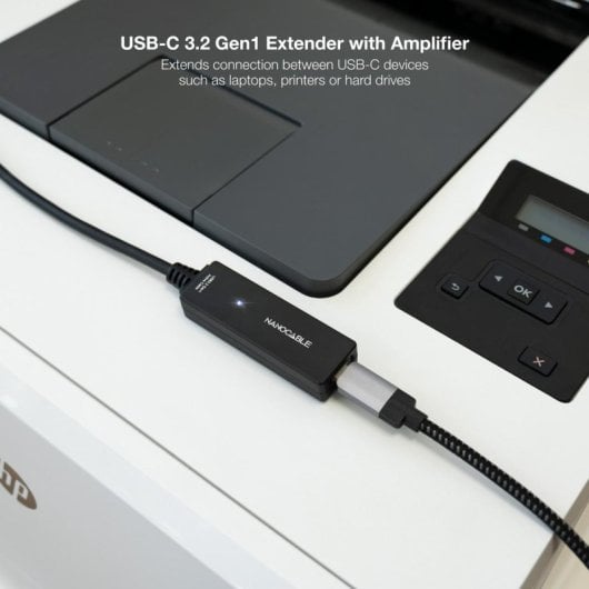 Cable Alargador USB Tipo-C Nanocable 10.01.1311 5m 3.2 Gen1 Amplificador