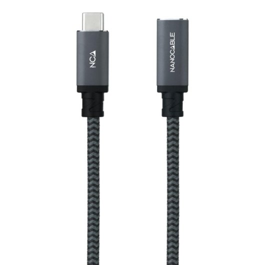 Cable USB-C Nanocable 10.01.4502-COMB 2m 20Gbps 100W/5A 4K/60Hz Negro