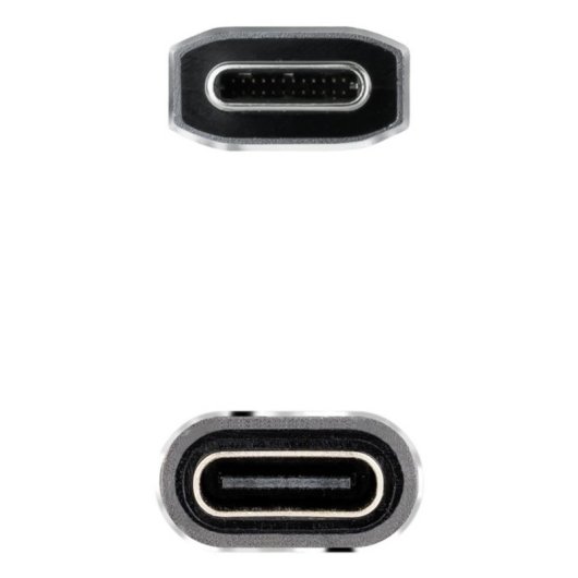 Cable USB-C Nanocable 10.01.4502-COMB 2m 20Gbps 100W/5A 4K/60Hz Negro