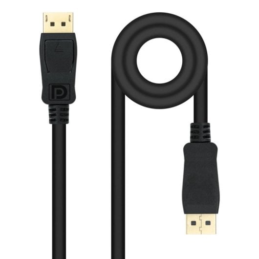 Cable DisplayPort Nanocable 10.15.2601 1m 8K 32,4Gbps Macho-Macho Blindado Negro