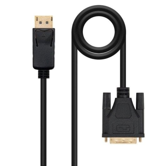 Adapterkabel Nanocable 10.15.4502 DisplayPort auf DVI 2m Vergoldet 24K Schwarz