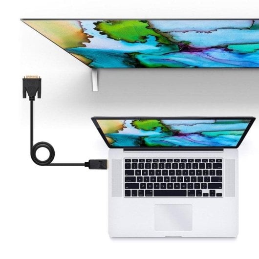 Adaptador Nanocable 10.15.4502 DisplayPort para DVI 2m Preto Ouro 24K