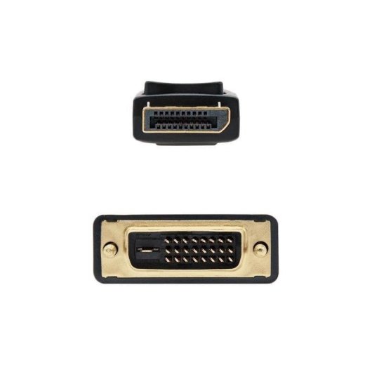 Adapterkabel Nanocable 10.15.4502 DisplayPort auf DVI 2m Vergoldet 24K Schwarz