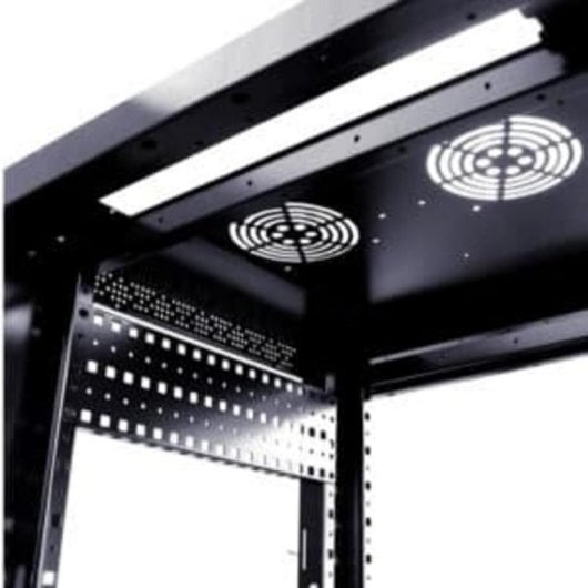 Armario mural Phasak PHO 2009D Rack 19" 9U 530x400 desmontado panel trasero extraíble cristal templado