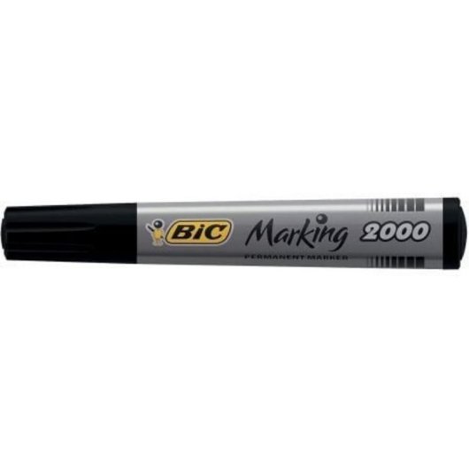 Rotulador Permanente BIC Marking 2000 Negro Punta Redonda Acrílica 1.7mm Caja 12 Unidades