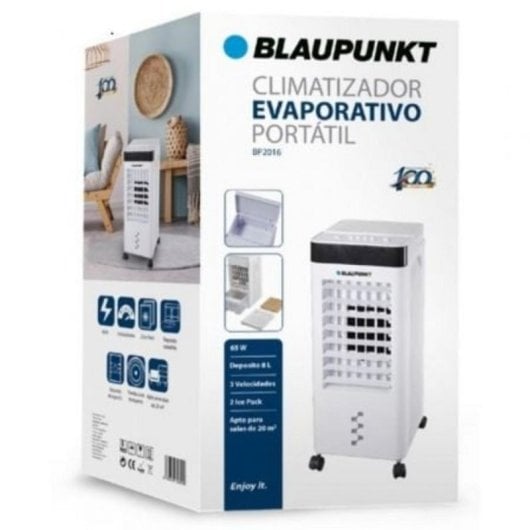 Climatizador Evaporativo Blaupunkt BP2016 65W Depósito 8L 3 Velocidades 20m²