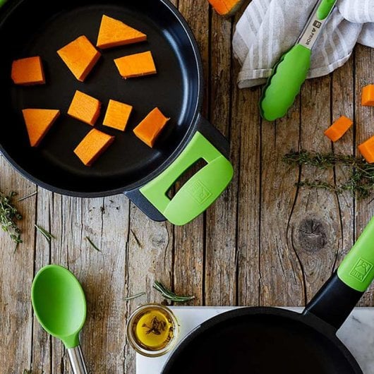 Cuchara para pasta Bra Prior A197009 Verde 330mm Acero Inoxidable/Nylon/Silicona