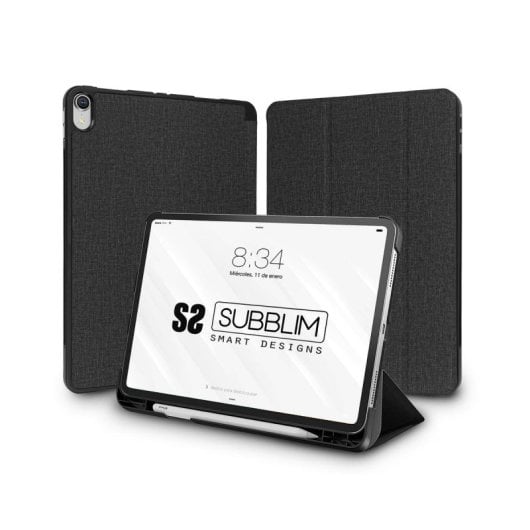 Funda SUBBLIM Shock Case CST-5SC315 para iPad 10,9" 10ª Gen Negra Full SmartCover Apple Pencil Slot