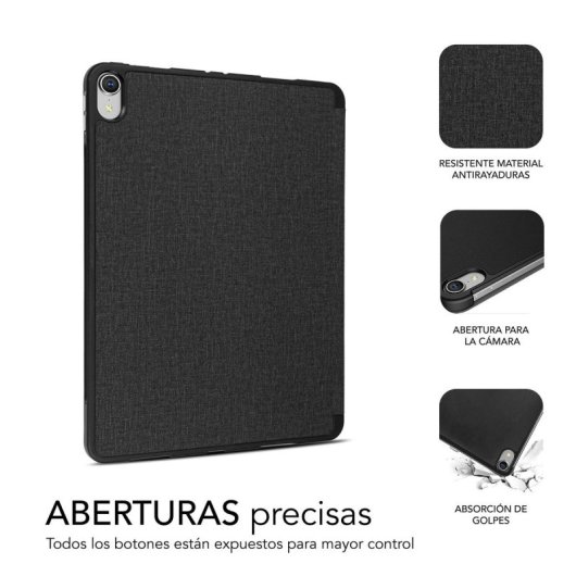 Funda SUBBLIM Shock Case CST-5SC315 para iPad 10,9" 10ª Gen Negra Full SmartCover Apple Pencil Slot