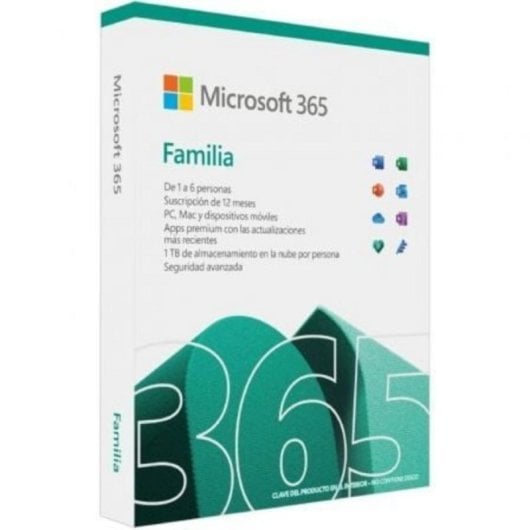 Suite ofimática Microsoft 365 Familia 6 usuarios 1 TB por persona Copilot IA Download