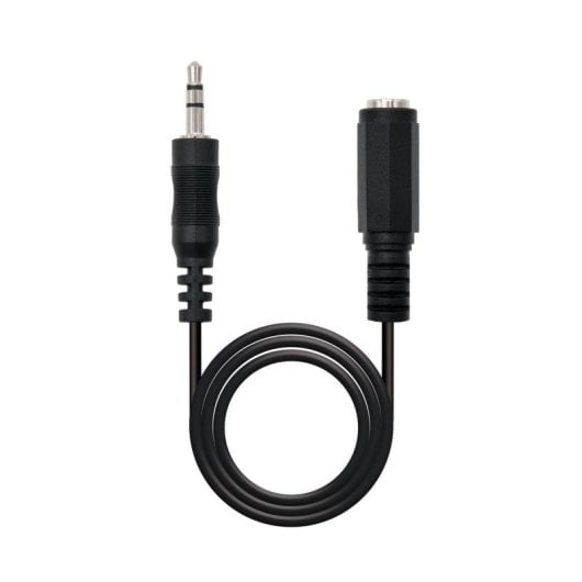 Câble Audio Stéréo Nanocable 10.24.0201 Jack 3.5 Macho - Jack 3.5 Hembra 1.5m Noir