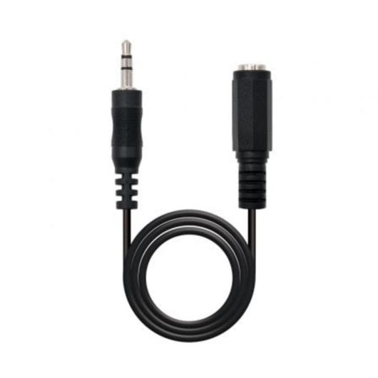 Câble Audio Stéréo Nanocable 10.24.0201 Jack 3.5 Macho - Jack 3.5 Hembra 1.5m Noir