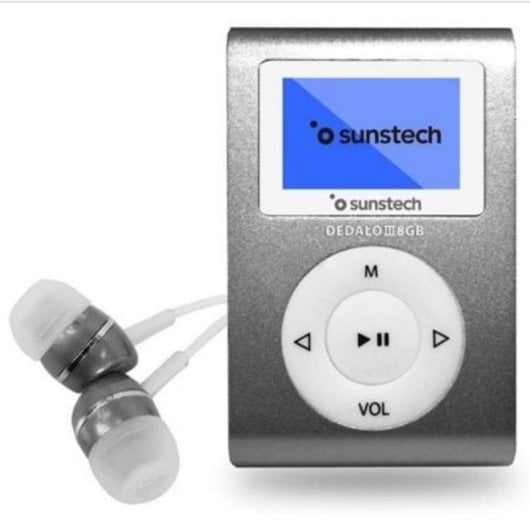 MP3 Player Sunstech Dedalo II 8GB Grau mit FM-Radio und Mikro-USB