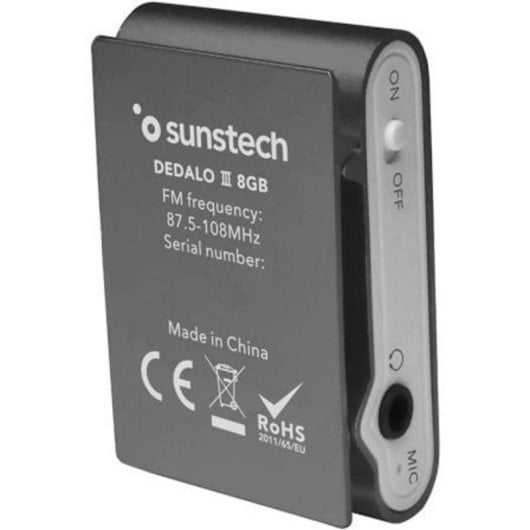 MP3 Player Sunstech Dedalo II 8GB Grau mit FM-Radio und Mikro-USB