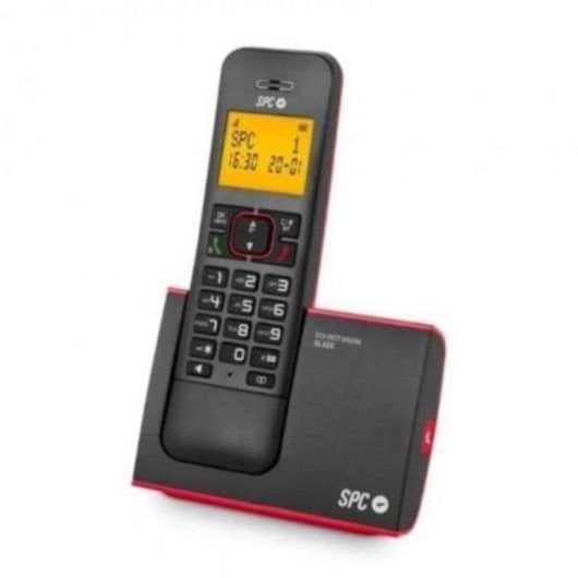 Téléphone sans fil SPC Blade 7290RC1 Rouge et Noir mains libres écran éclairé