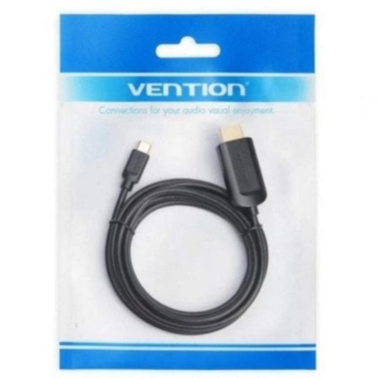 Cable HDMI Vention CGUBF USB-C a HDMI 4K@30Hz 1m Triple Blindaje Negro