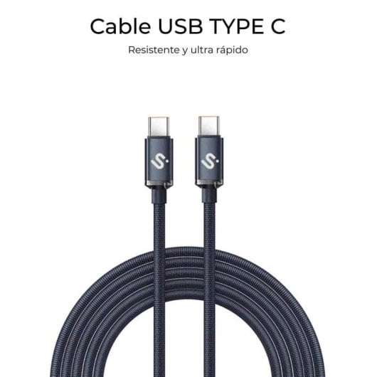 Cable USB-C Subblim Optimus 1 m 60 W Nylon Trenzado 480 Mbps Negro