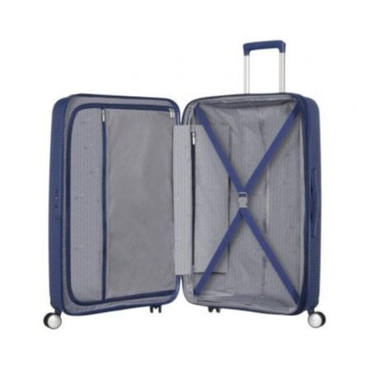Malette American Tourister SoundBox Spinner 67cm/4 Roulettes/Expansible/Marine