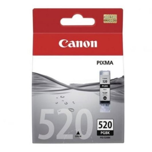 Cartucho de Tinta Canon PGI-520BK Negro 19ml Impressão 341 Páginas Original