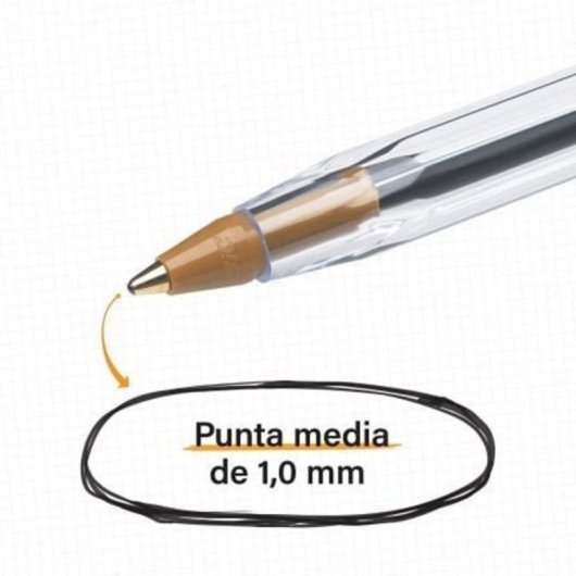 Ölbasierter Tinten-Kugelschreiber Bic Cristal Original 5er Pack Schwarz Ölbasis Kugelschreiber Bic Cristal Original 5er Pack Schwarz