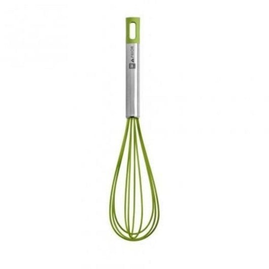 Batidor BRA Prior A197001 31cm Silicona Verde Mango Acero Inoxidable 18/10 Resistente 200ºC