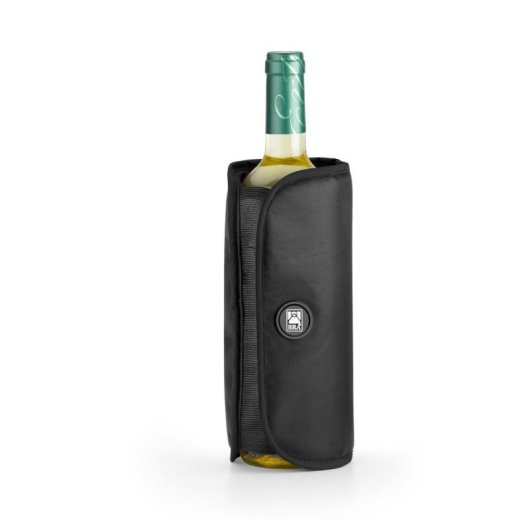 Enfriador de botellas Bra A195026 Gel sólido Nylon Negro banda elástica reutilizable