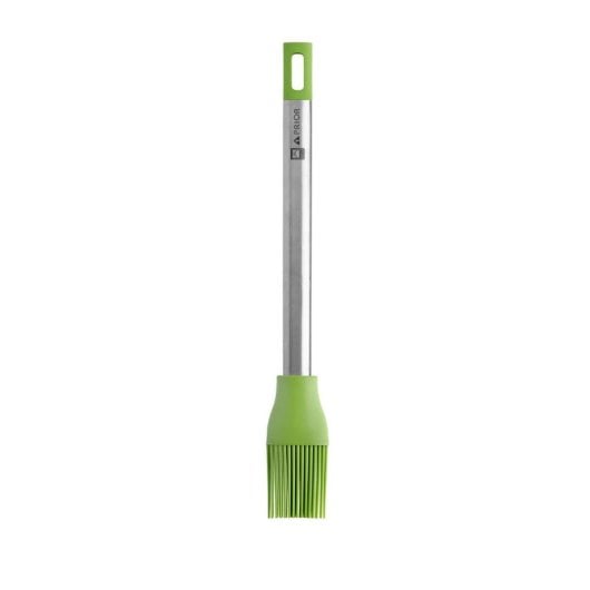 Pincel de cocina BRA Prior A197005 Silicona Nylon Acero Inoxidable Negro Verde 275mm