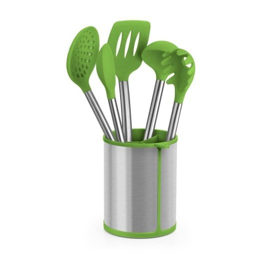 Pincel de cocina BRA Prior A197005 Silicona Nylon Acero Inoxidable Negro Verde 275mm