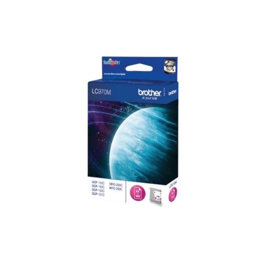 Cartucho de Tinta Brother LC970M Magenta 300 Páginas Pack Individual