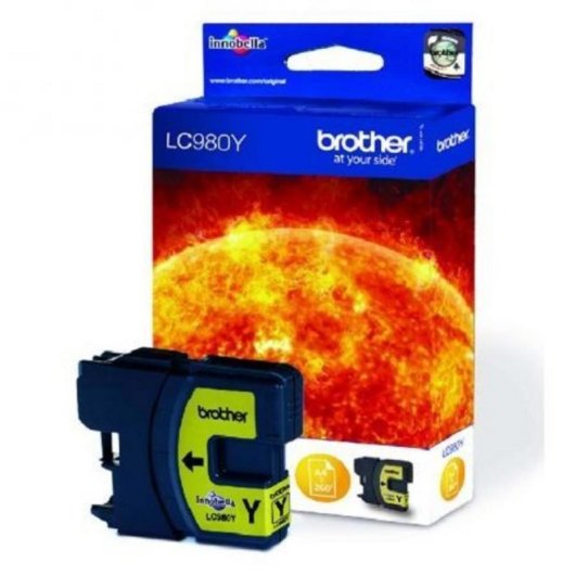 Cartucho de Tinta Brother LC980Y Amarelo 300 Páginas Cartucho de Tinta Brother LC980Y Amarelo 300 Páginas