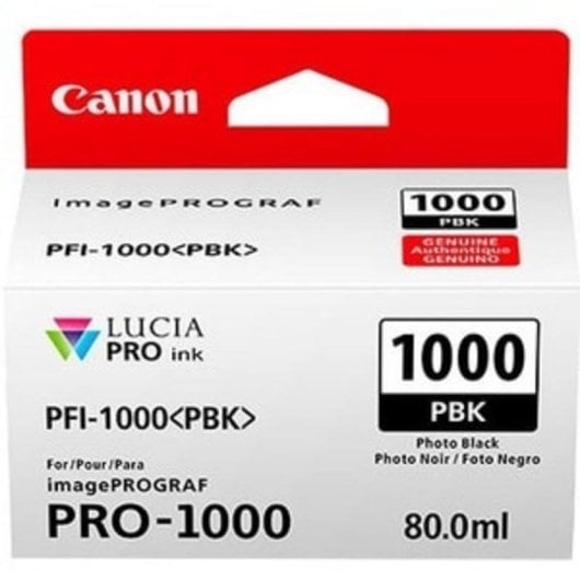 Cartuccia per Cartuccia Canon PFI-1000PBK Nero Foto 80ml imagePROGRAF PRO-1000