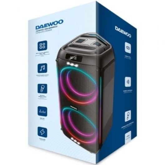 Daewoo Party Speaker DW3010 Altifalante Portátil Bluetooth 40W com MicroSD, USB, AUX, FM e Comando