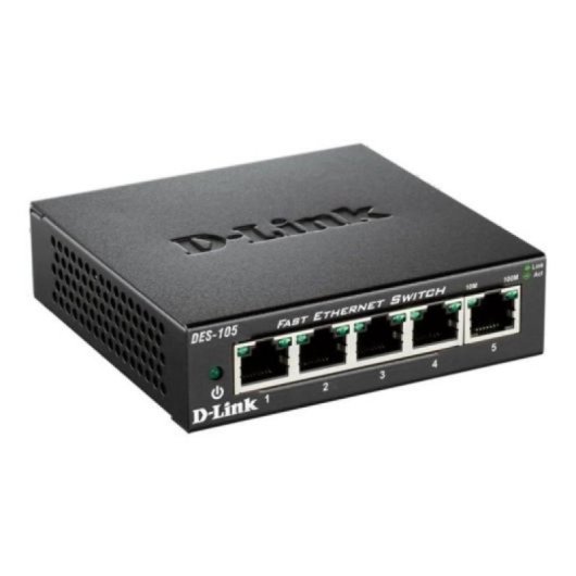 Switch D-LINK DES-105 5 Ports 10/100Mbps Non administré Métal