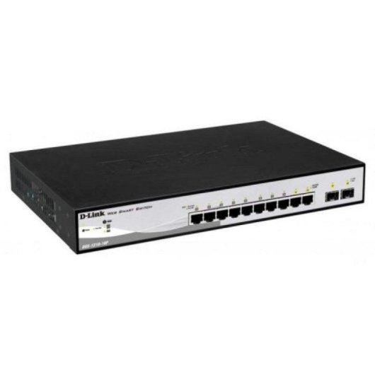 Switch D-Link DGS-1210-10P 8xGb PoE 2xSFP Gerido L2 Rack 1U