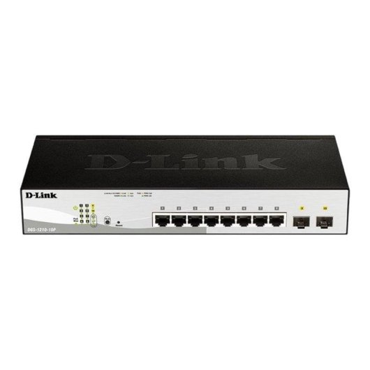 Switch D-Link DGS-1210-10P 8xGb PoE 2xSFP Gerido L2 Rack 1U