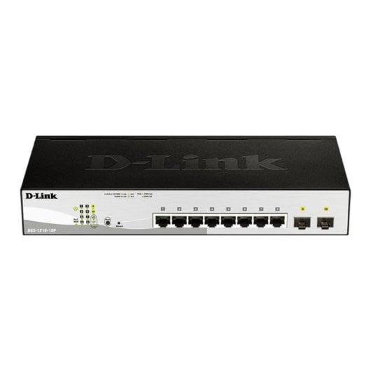 Switch D-Link DGS-1210-10P 8xGb PoE 2xSFP Gerido L2 Rack 1U