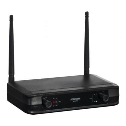 Micrófono Fonestar SONAIR-2MP inalámbrico UHF cardioide doble mano y petaca con receptor